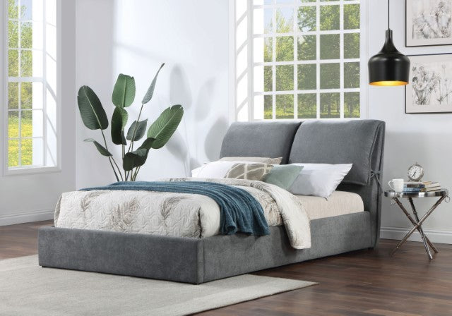 Pillsbury Contemporary Fabric Solid Wood Fully Upholstered Bed