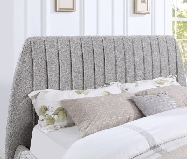 Sherise Contemporary Fabric Fully Upholstered Low Profile Bed