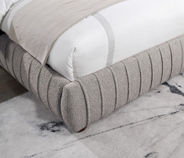 Sherise Contemporary Fabric Fully Upholstered Low Profile Bed