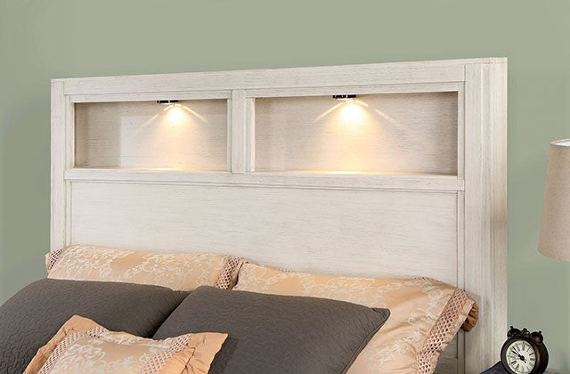 Karla Transitional Solid Wood Footboard Drawers Bed