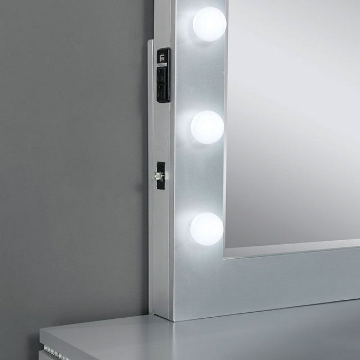 Belleterre Glam Velvet Solid Wood Mirror