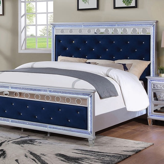 Mairead Glam Padded Fabric Headboard Bed