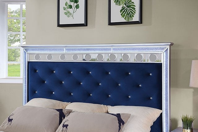 Mairead Glam Padded Fabric Headboard Bed