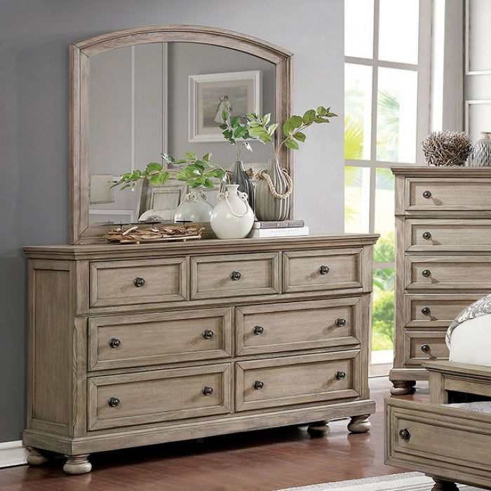 Wells Solid Wood Gray Drawer Dresser