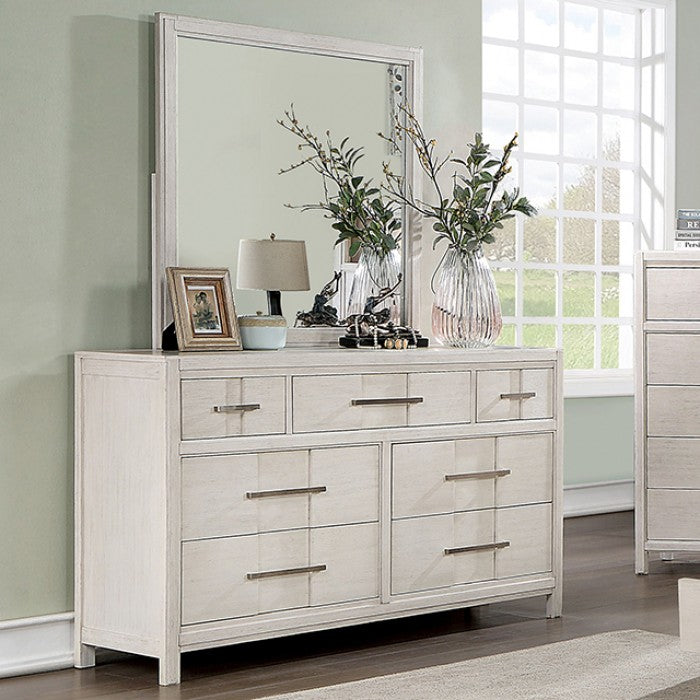 Karla Transitional Solid Wood Footboard Drawers Dresser
