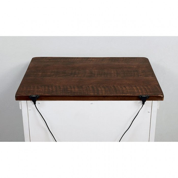 Alyson Transitional Solid Wood Arched Nightstand