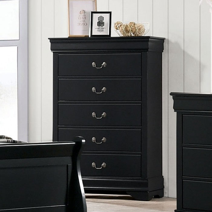 Louis Philippe Transitional Solid Wood Chest