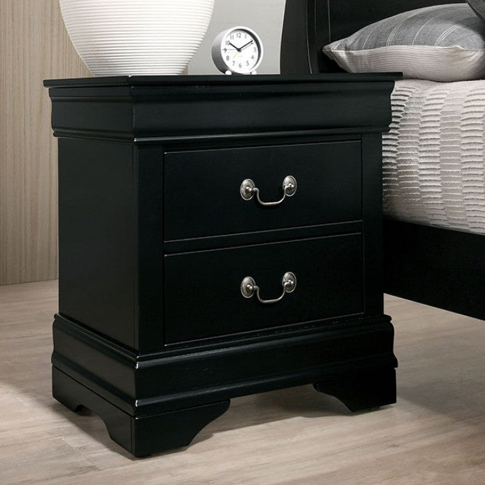 Louis Philippe Transitional Solid Wood Nightstand