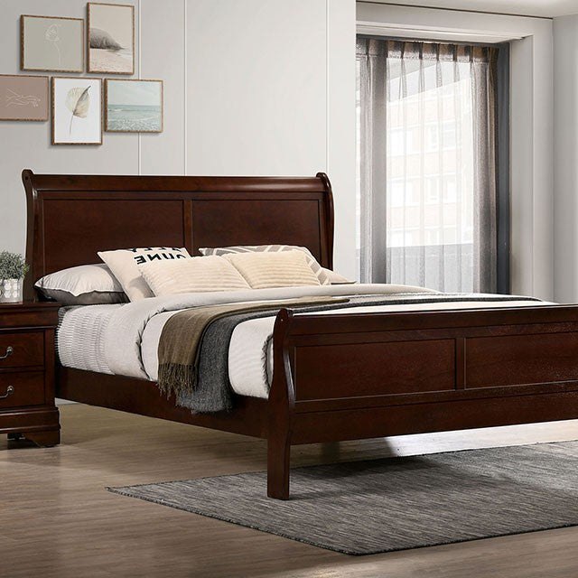 Louis Philippe Transitional Solid Wood Bed