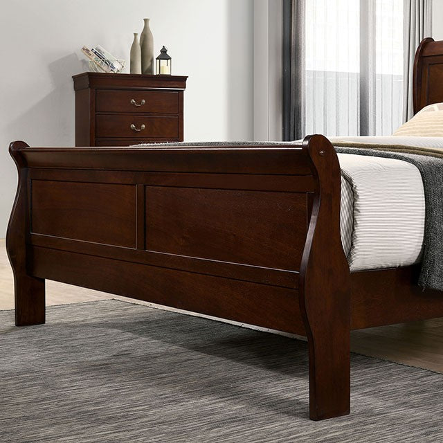 Louis Philippe Transitional Solid Wood Bed