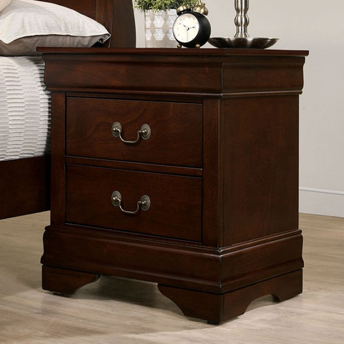 Louis Philippe Transitional Solid Wood Nightstand