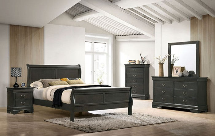 Louis Philippe Transitional Solid Wood Nightstand