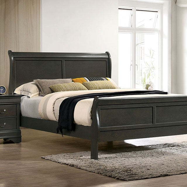 Louis Philippe Transitional Solid Wood Bed
