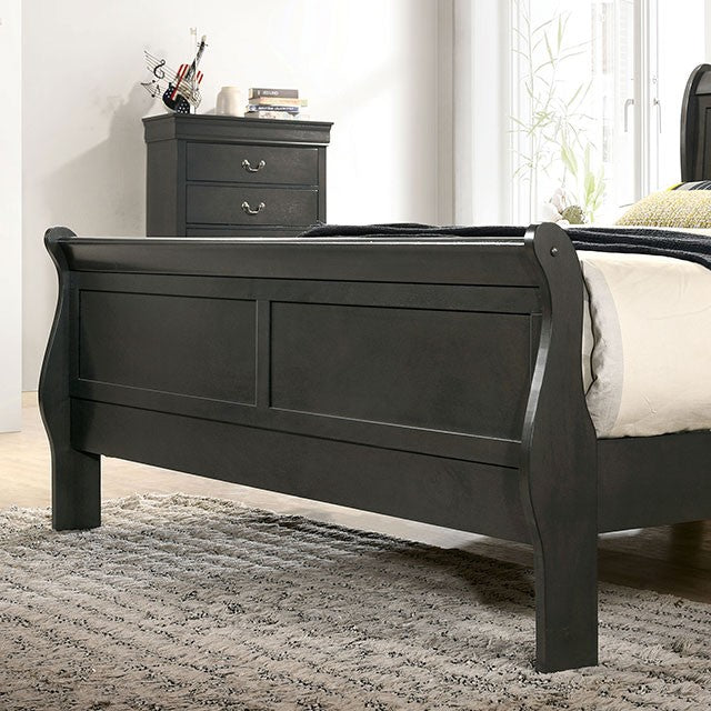 Louis Philippe Transitional Solid Wood Bed