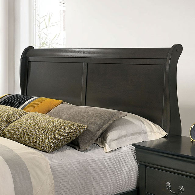 Louis Philippe Transitional Solid Wood Bed