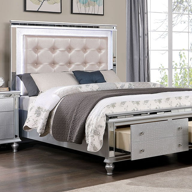 Bellinzona Contemporary Letherette Solid Wood Bed