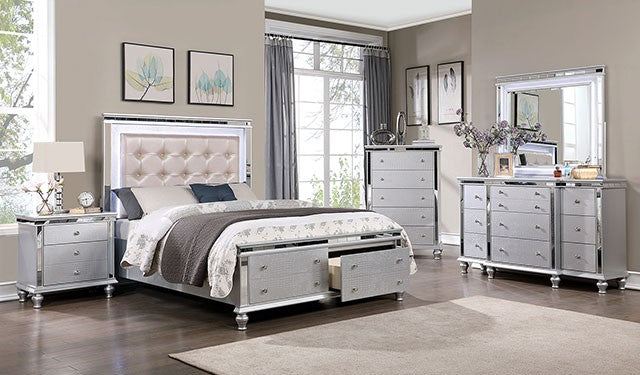 Bellinzona Contemporary Letherette Solid Wood Bed