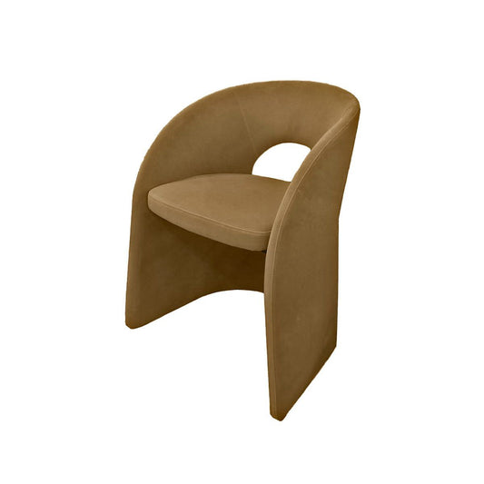 Modrest Brea Modern Dining Chair β Tan Fabric with Sleek Contemporary Design