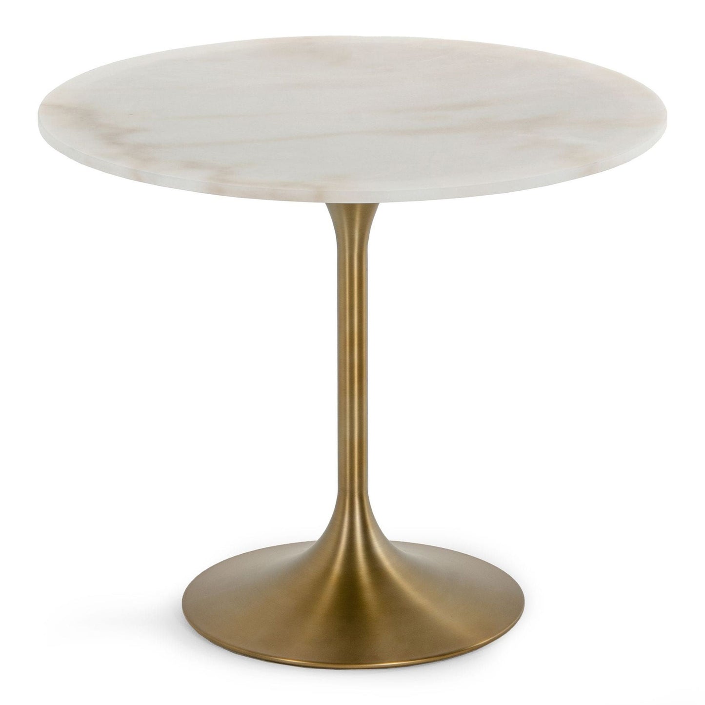 Collins Glam White Marble and Gold Dining Table