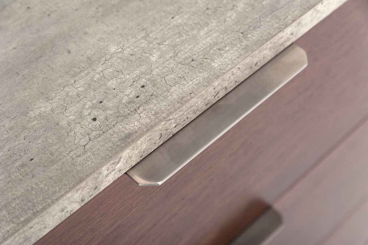 Nova Domus Conner Modern Dark Walnut & Faux Concrete Bedroom Set
