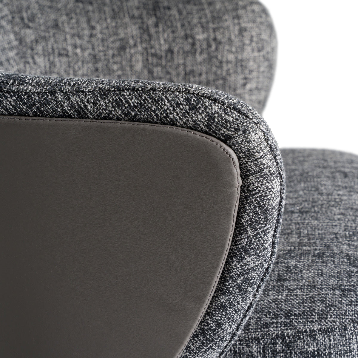 Cora Grey Fabric and Leatherette Dining Chair