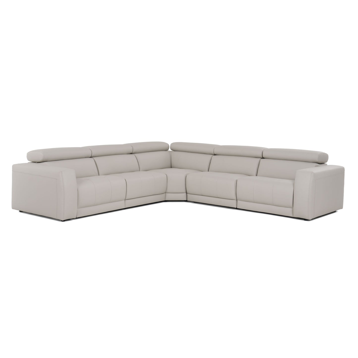 Lamod Italia Dalton Modern Italian Light Grey Leather Sectional with Recliners A Luxurious Fusion of Modern Italian Craftsmanship and Ultimate Comfort for Sophisticated Living Spaces