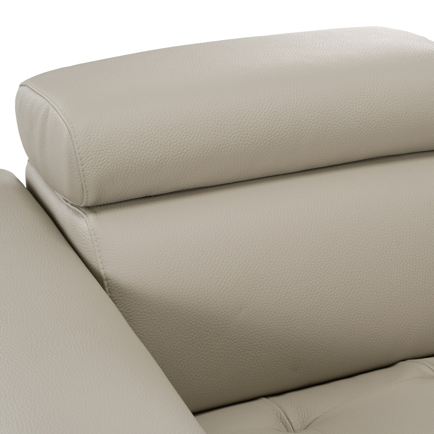 Dalton Modern Italian Light Grey Leather Recliner Chair