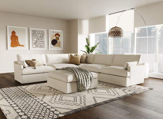 Divani Casa Danica Modern Beige Sectional Sofa β Stylish Contemporary Living Room Seating