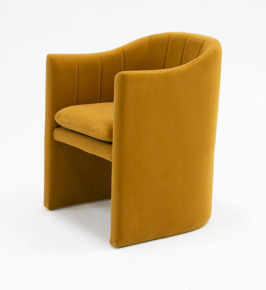 Modrest Danube Dining Chair β Modern Burnt Orange Fabric for Vibrant Dining Spaces