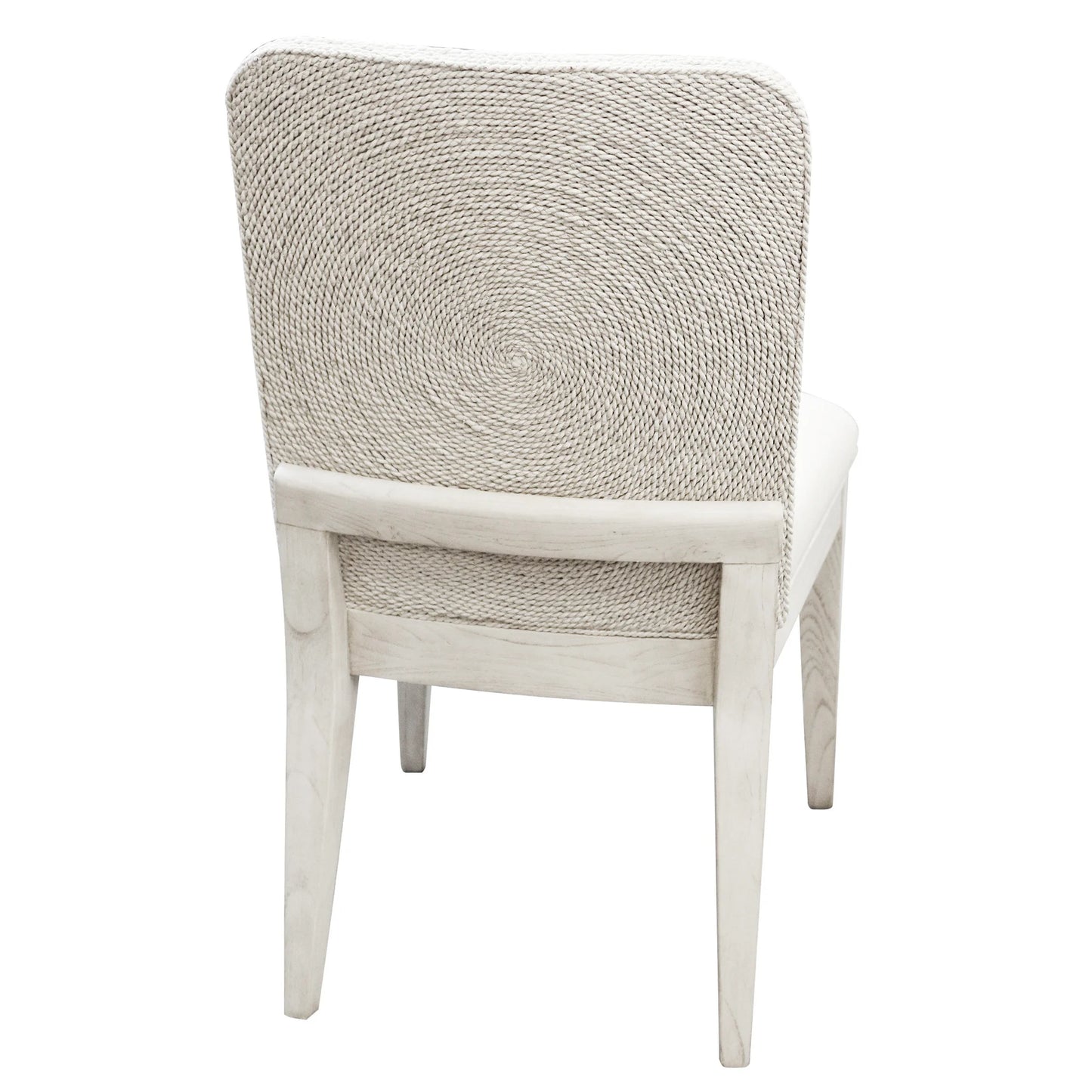 Lauren Dining Chair β Solid Sungkai Wood Frame with Woven Seagrass and Linen Upholstery