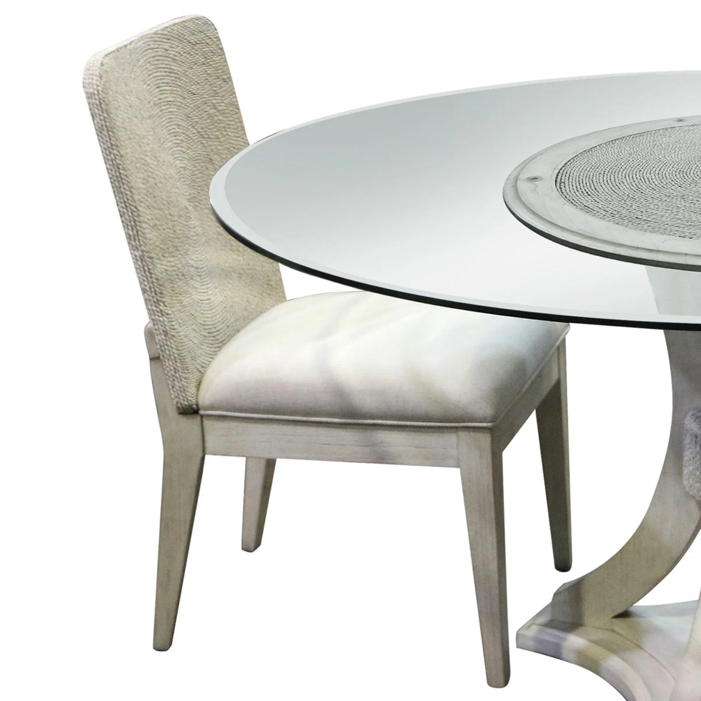 Lauren Dining Chair β Solid Sungkai Wood Frame with Woven Seagrass and Linen Upholstery