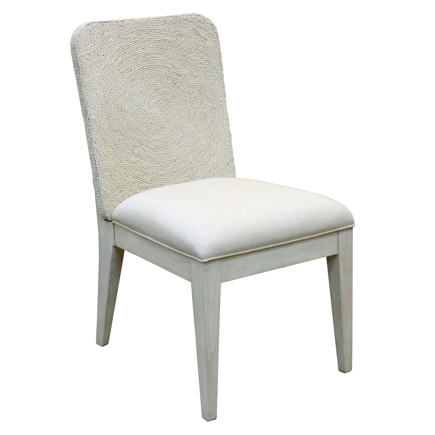 Lauren Dining Chair β Solid Sungkai Wood Frame with Woven Seagrass and Linen Upholstery