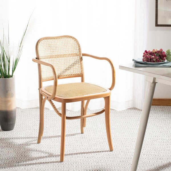 Keiko Cane Dining Chair – Natural Rattan Accent Seating for Modern and Coastal Dining Spaces