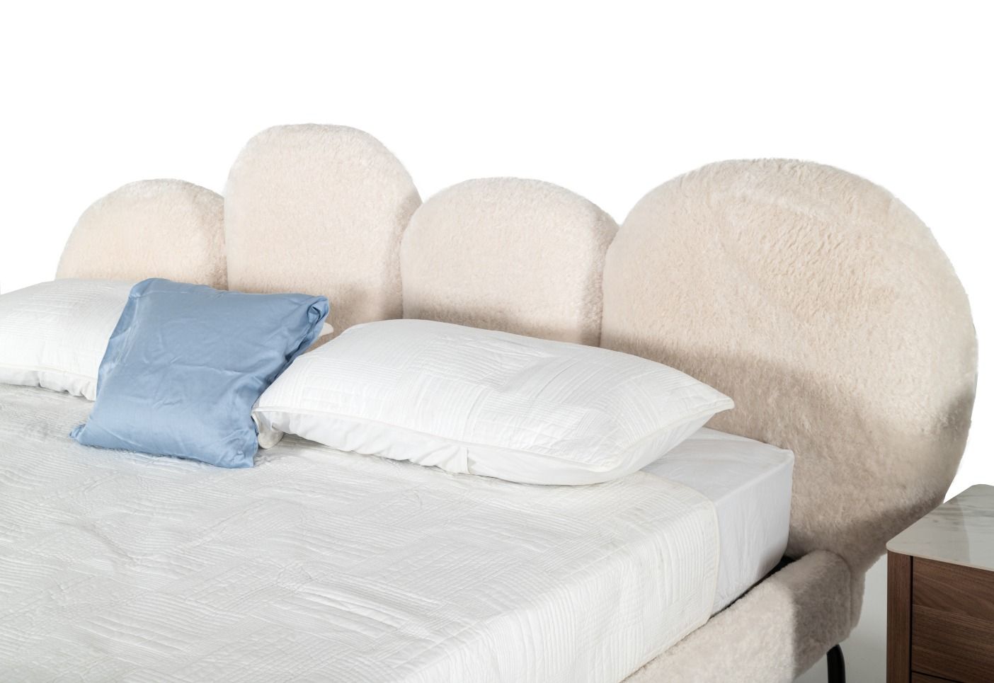 Modrest Destiny - Contemporary White Sherpa Bubble Bed