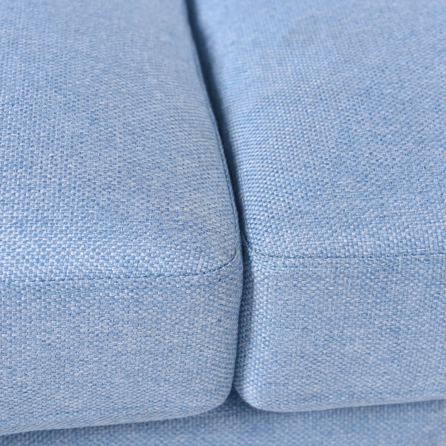Dann Foley Lifestyle Baby Blue Upholstered Sofa on Casters Stylish and Comfortable Seating Solution