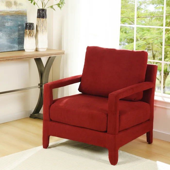 Dann Foley PAPRIKA Red Lounge Chair – Stylish Modern Accent Seating
