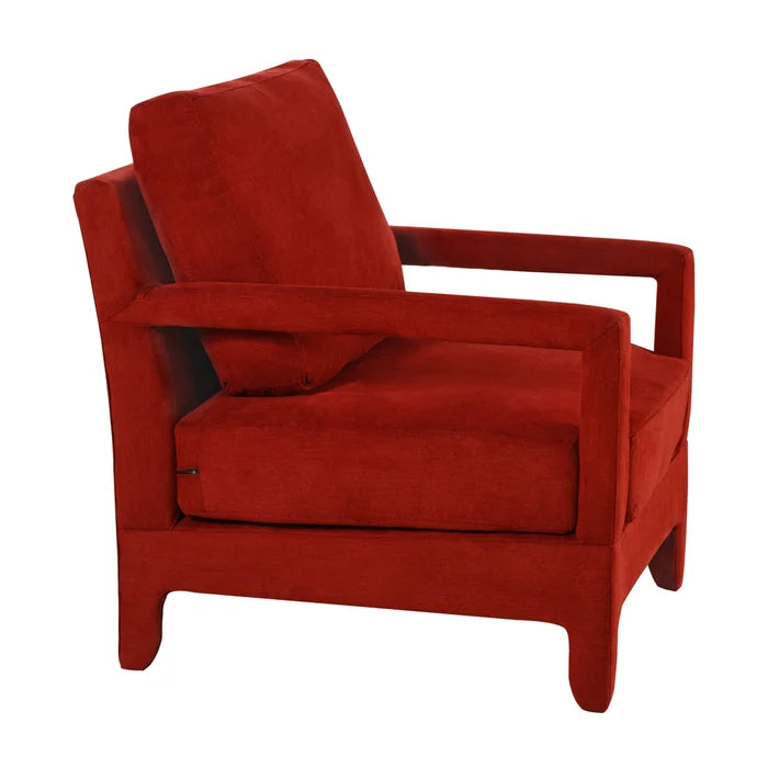 Dann Foley PAPRIKA Red Lounge Chair – Stylish Modern Accent Seating
