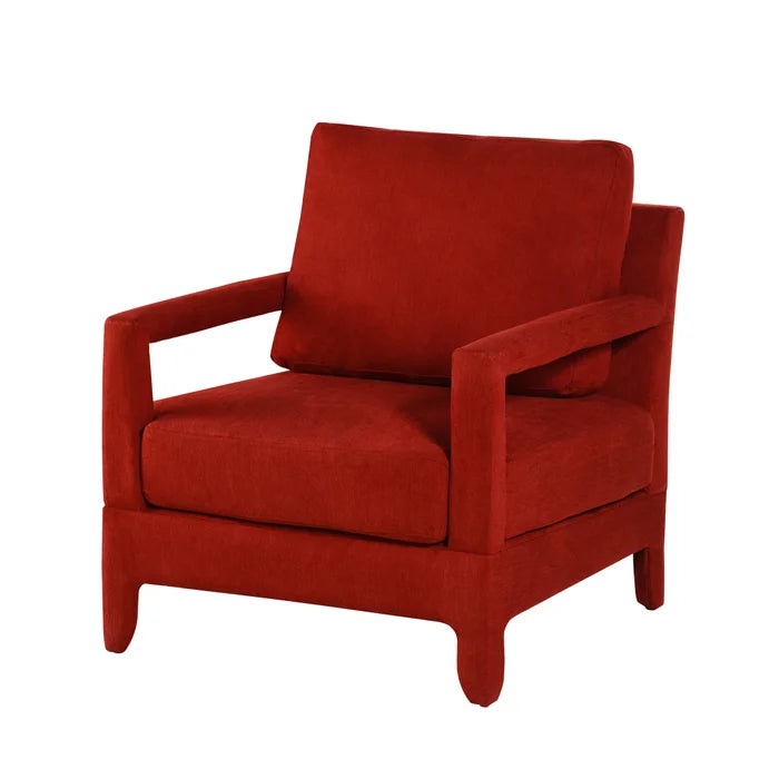 Dann Foley PAPRIKA Red Lounge Chair – Stylish Modern Accent Seating