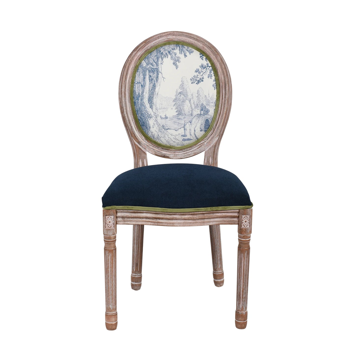 Dann Foley Lifestyle LXVI Dining Side Chair Solid Rubberwood in Elegant Washed Finish