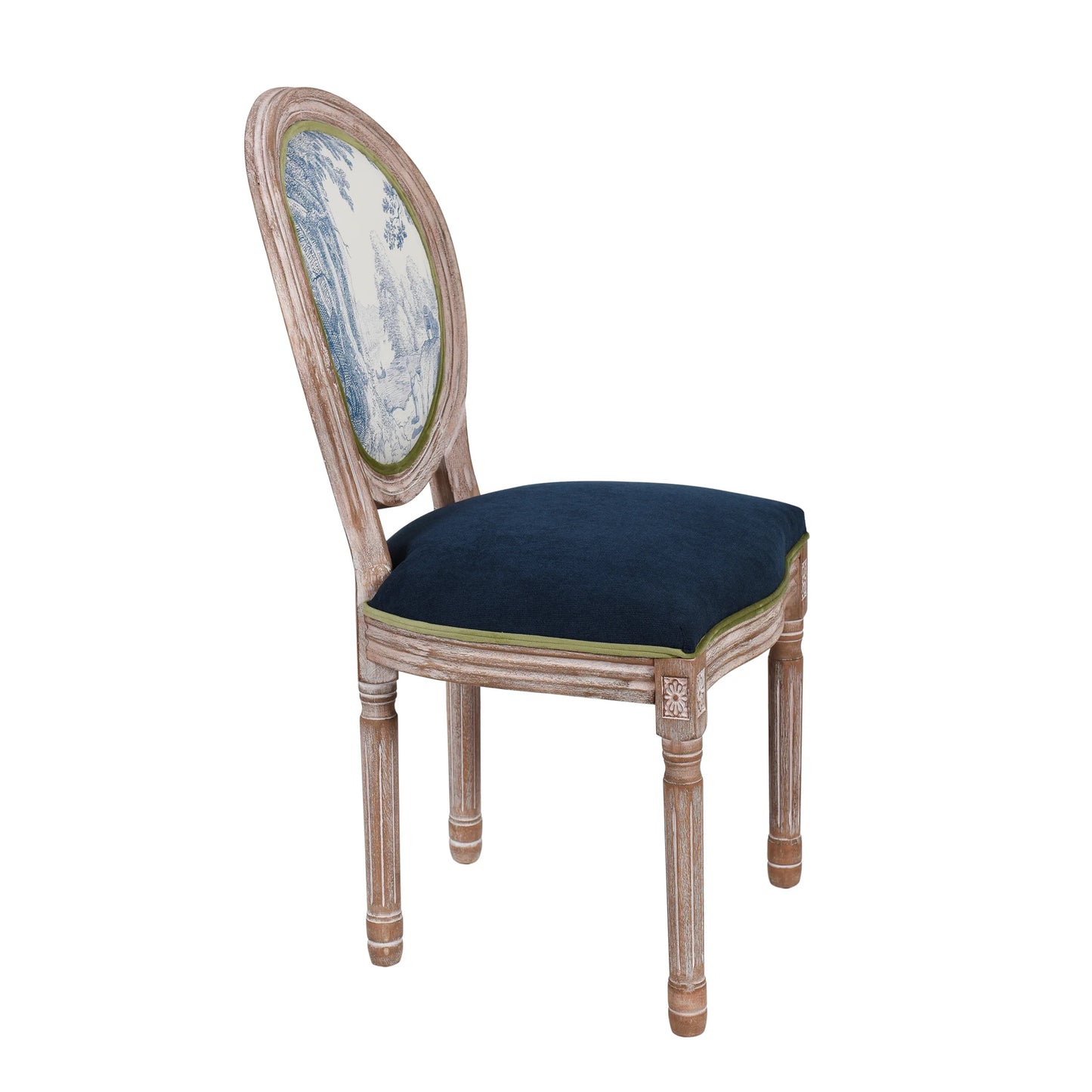 Dann Foley Lifestyle LXVI Dining Side Chair Solid Rubberwood in Elegant Washed Finish