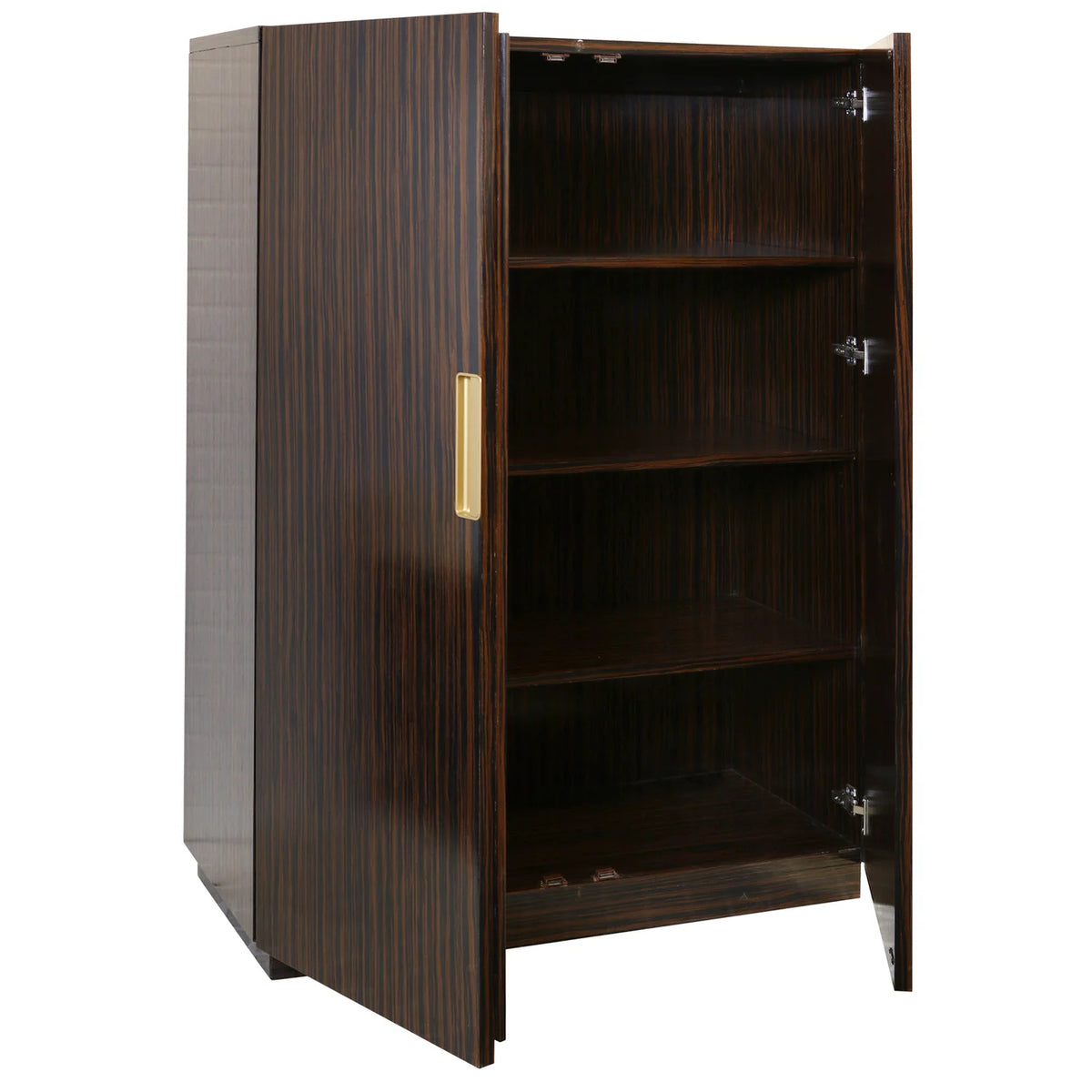 Ebony Macassar Veneer on Mahogany Cabinet