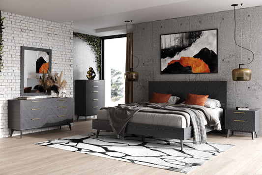 Modrest Diana Modern Grey Ash Bedroom Set β Sleek Contemporary Design with Elegant Finishes