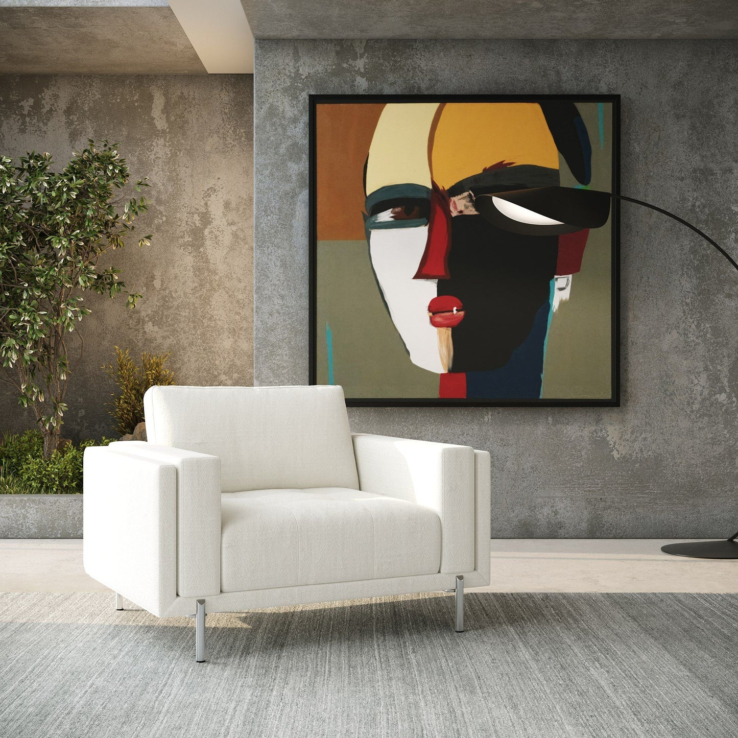 Divani Casa Schmidt Modern Off White Fabric Sofa + 2 Chairs A Sleek Combination of Luxurious Comfort and Contemporary Design for Sophisticated Living Spaces