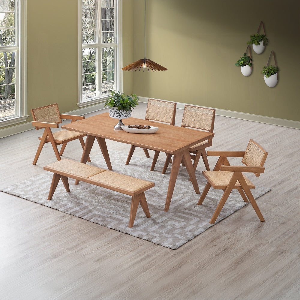 Velentina Natural Finish Dining Table