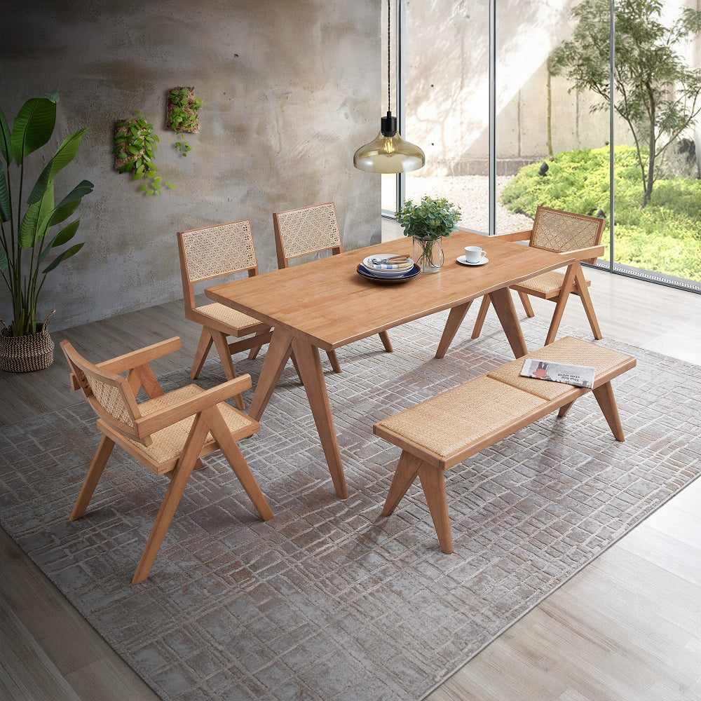 Velentina Natural Finish Dining Table
