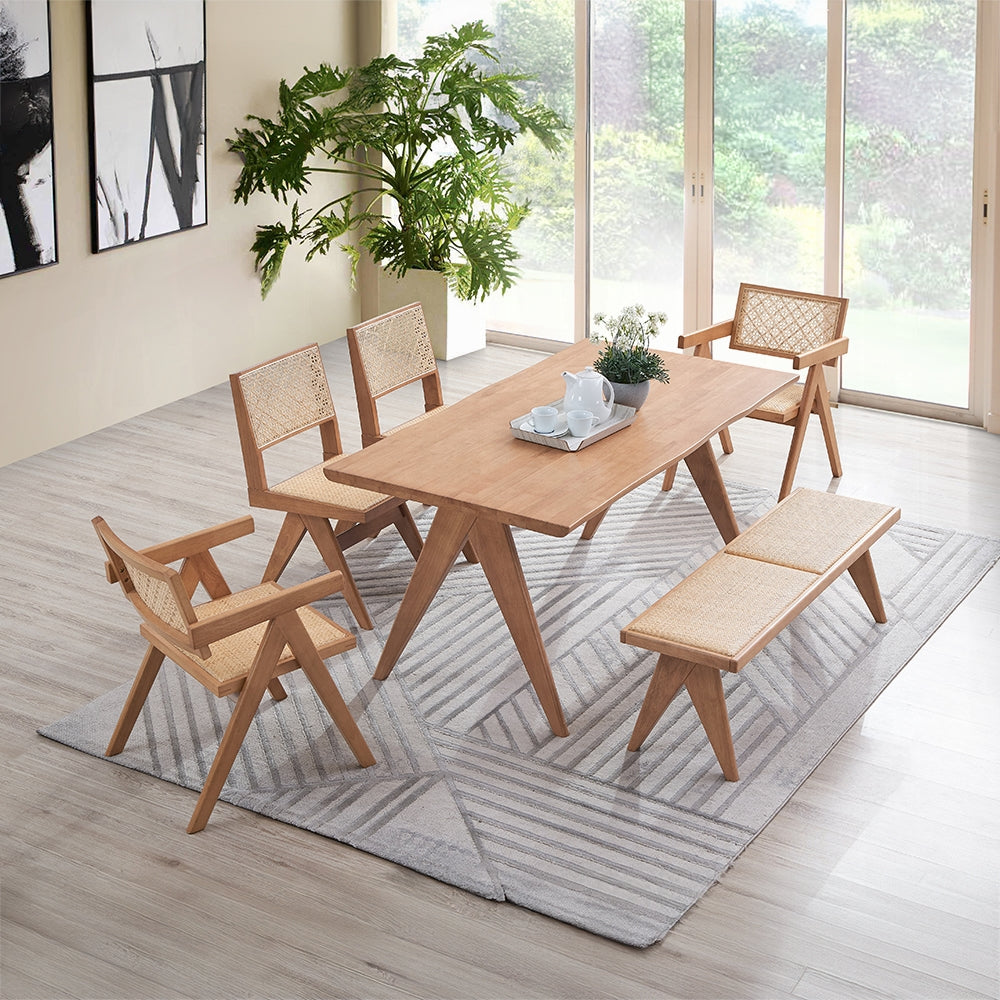 Velentina Natural Finish Dining Table