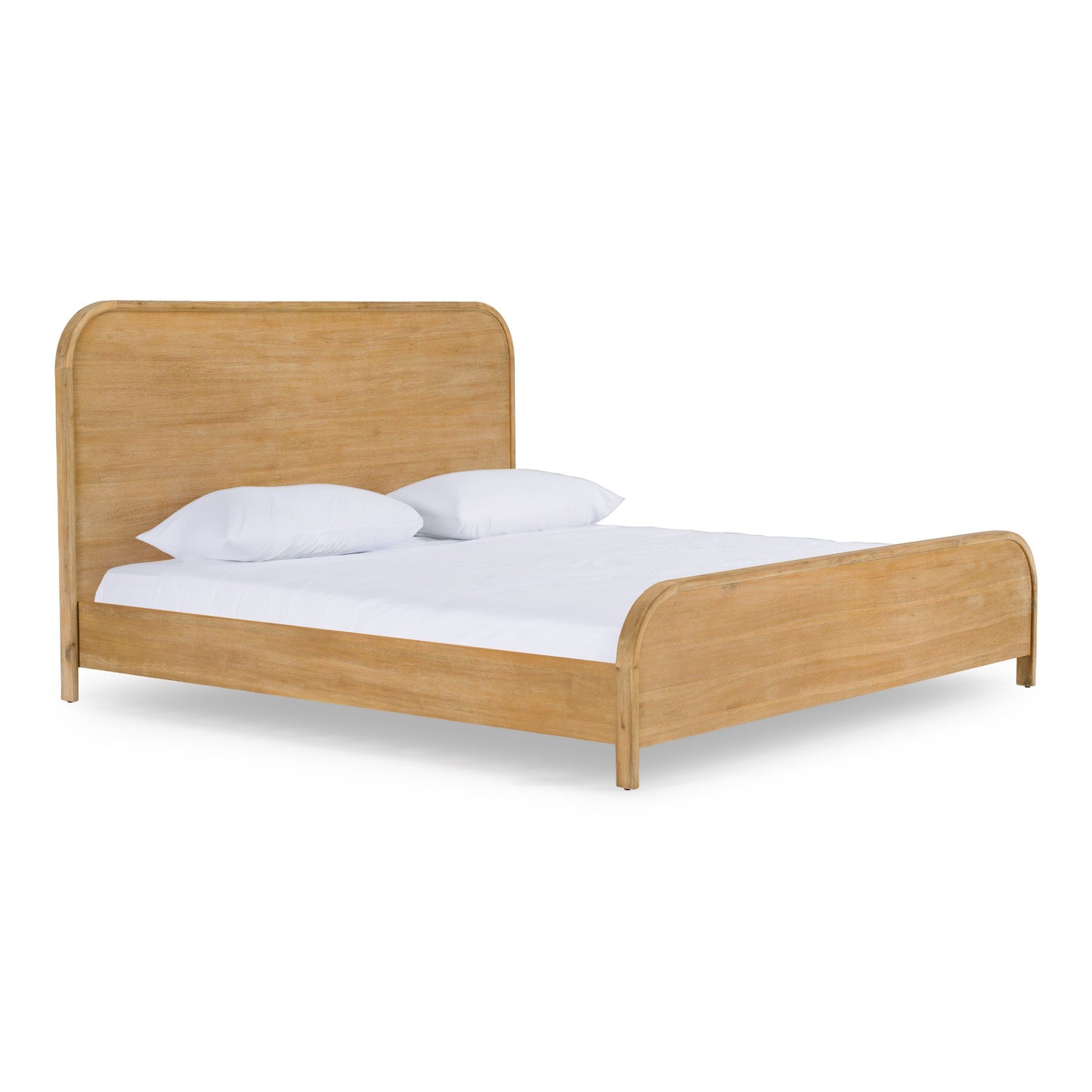 Modrest Dresden Modern Bed – Solid Natural Acacia Wood - Contemporary Bedroom Furniture