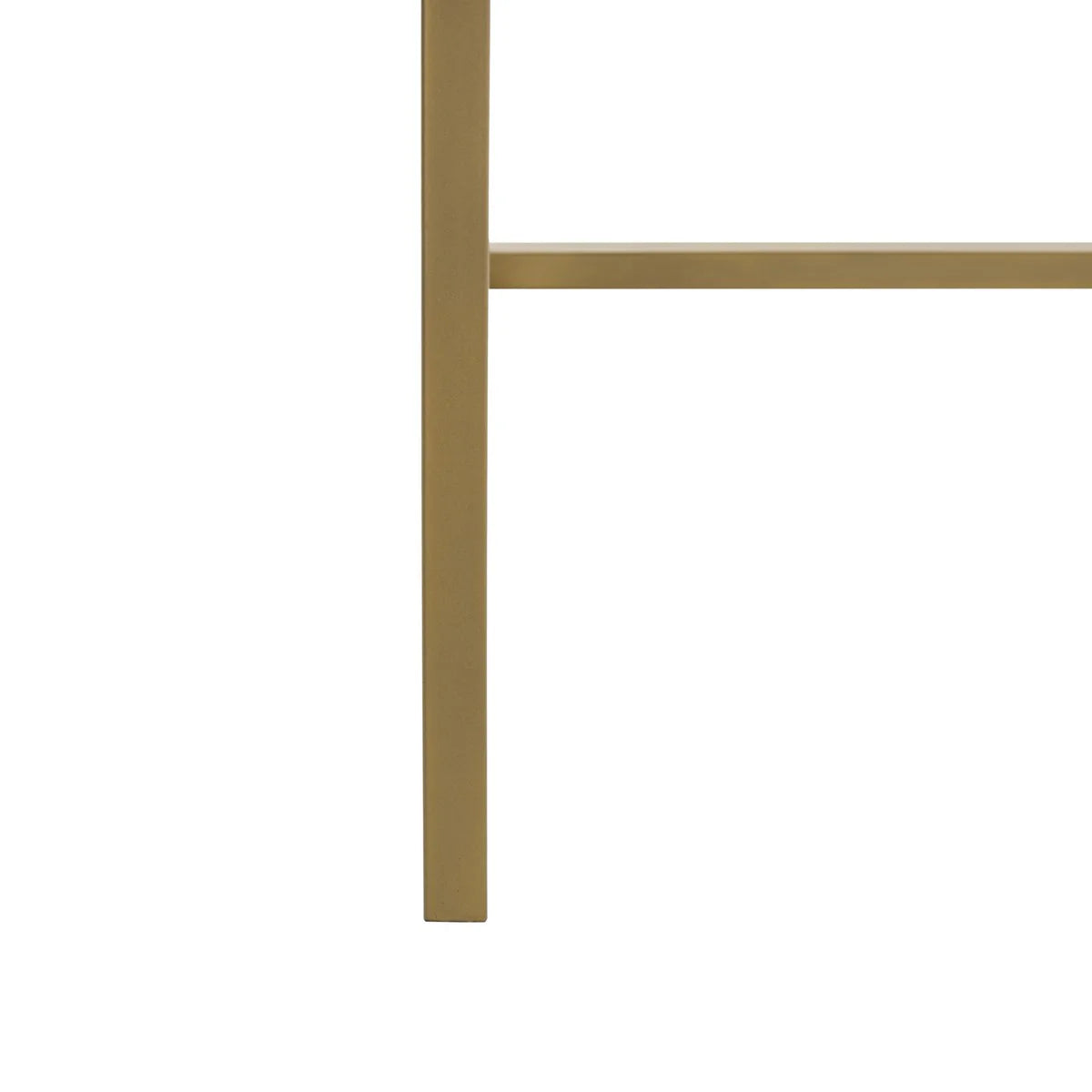Elaine 2-Drawer Contemporary Desk in White and Gold - Chic and Functional Workspace for Modern Interiors