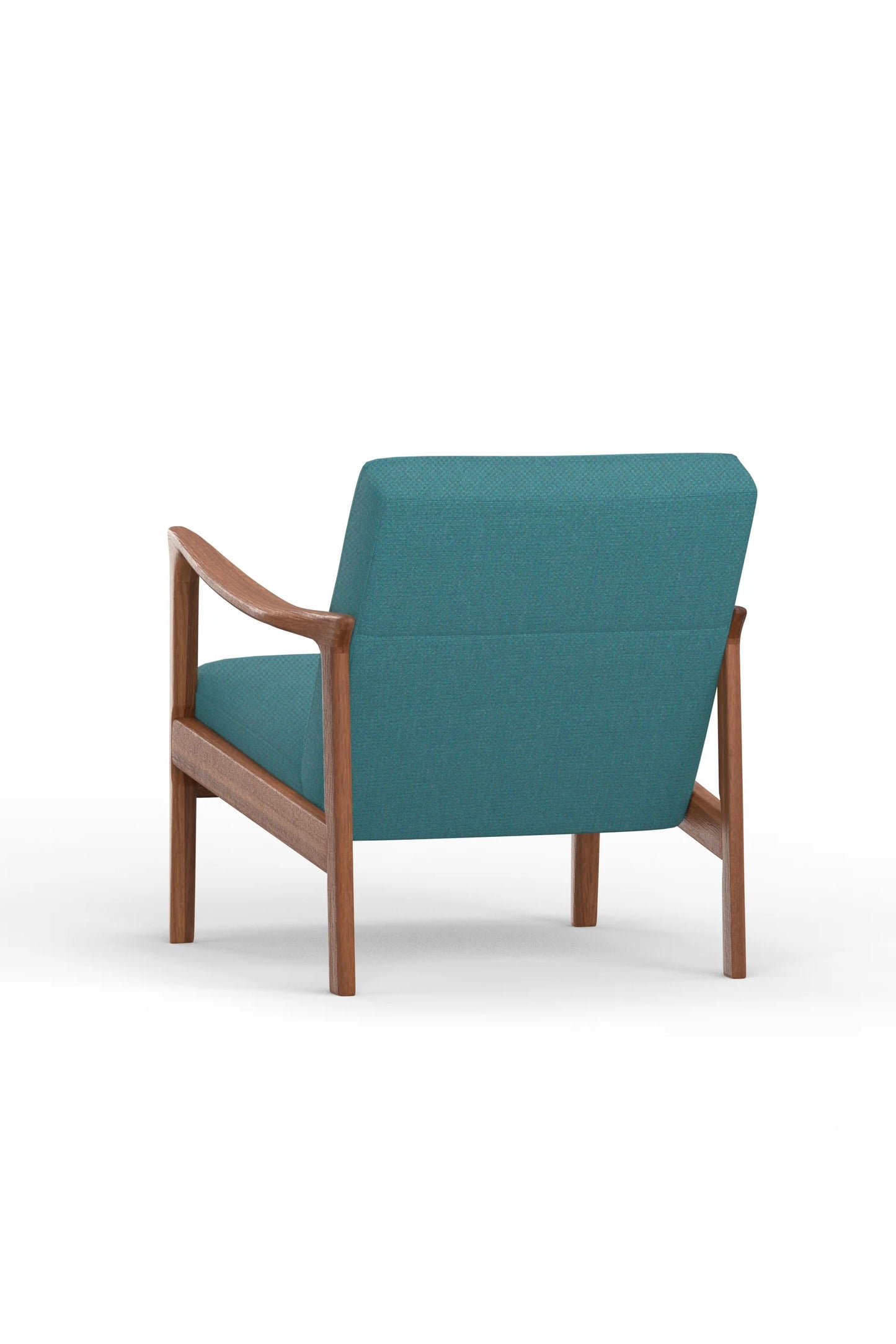 Zephyr Lounge Chair in Vibrant Turquoise – Stylish Solid Wood Frame with Cozy Foam Seat and Modern Design for a Bold Statement