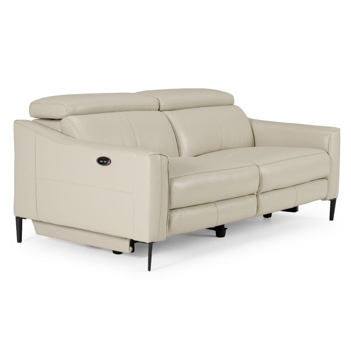 Eden Grey Leather Power Reclining Sofa Set
